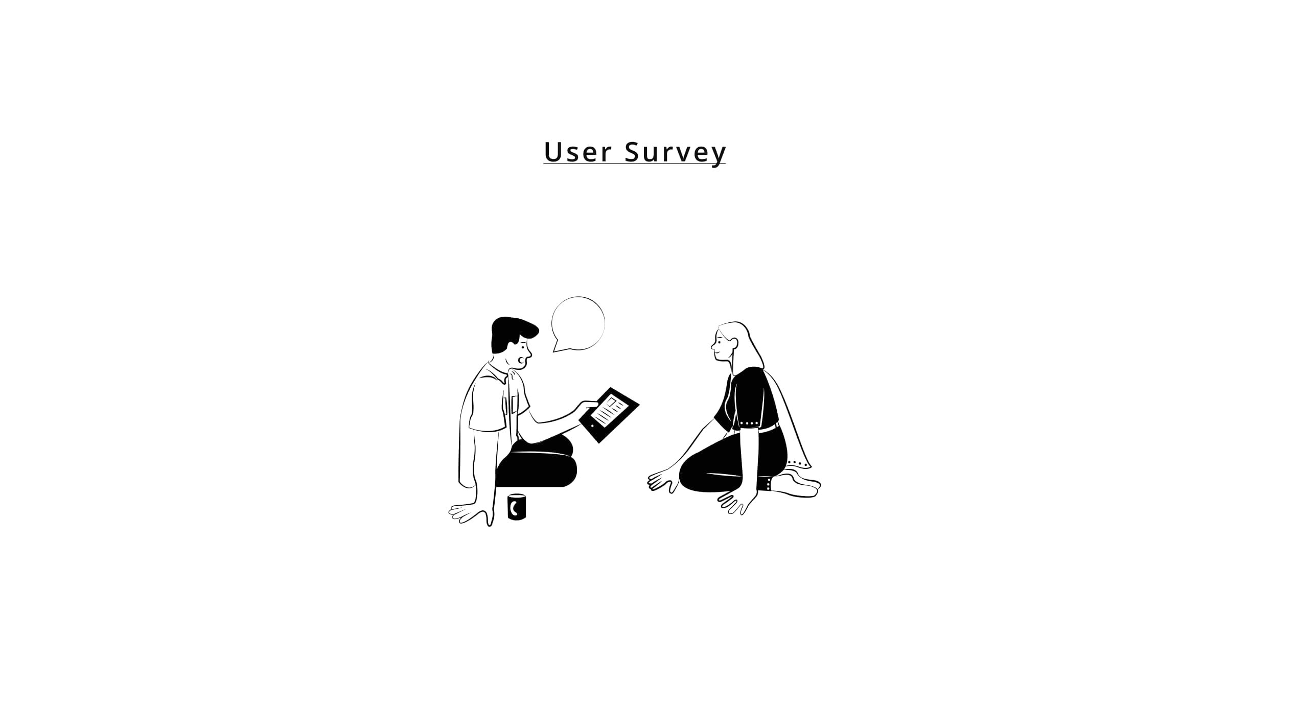 Illustration of user survey for musician booking app case study