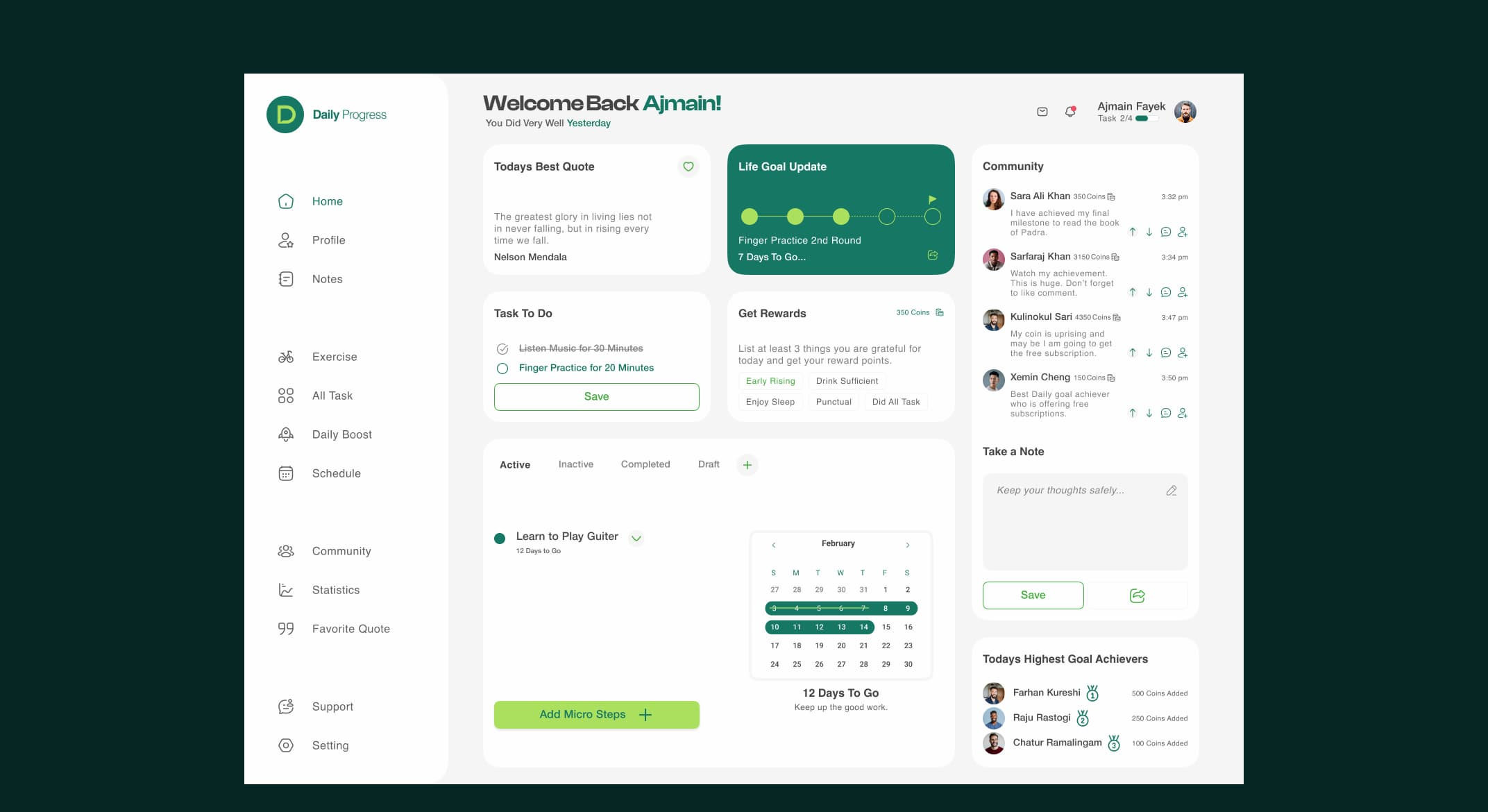 Responsive dashboard UI showing analytics charts, user interface elements, and a clean design layout.