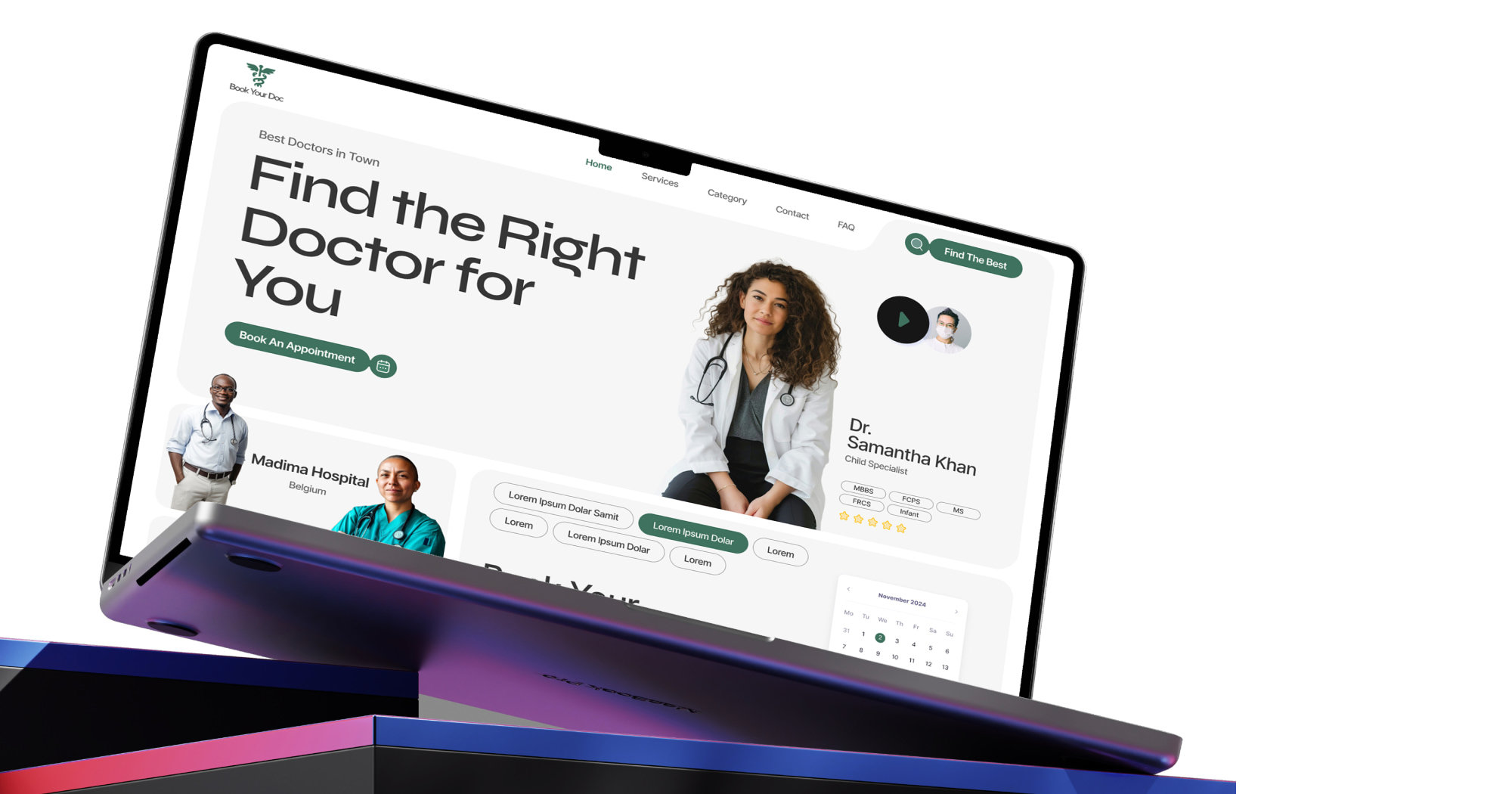 clinic app ui design landing page ui ux design